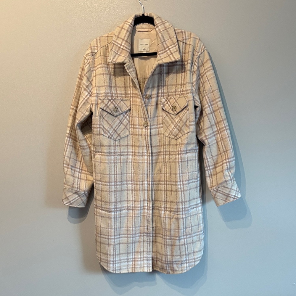 Gentle Fawn Beige Plaid Utility Jacket